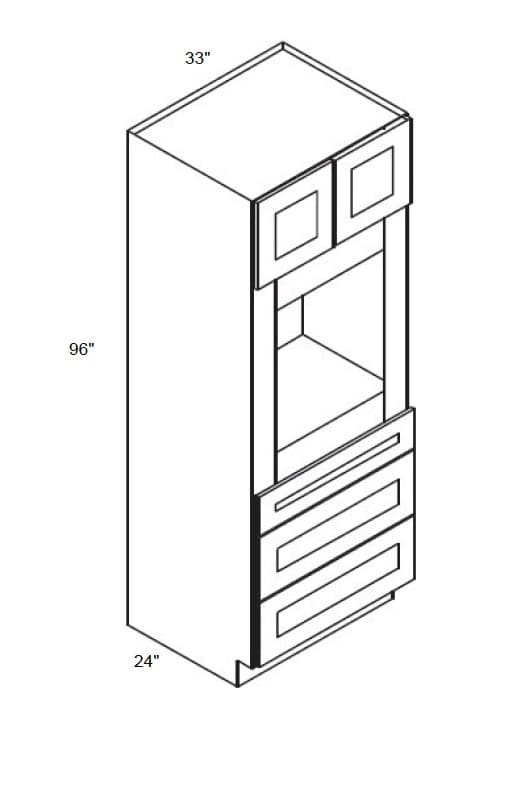 Petit - Tall Oven W/ Butt Doors & 3 Drawers