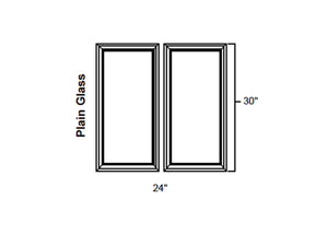 FC Shaker - No Mullion Style Clear Glass Butt Doors