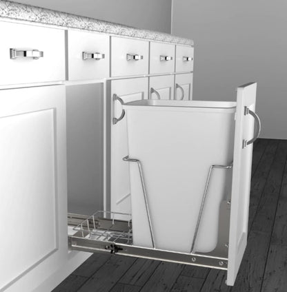 Wire Bottom Mount 35 qt Single Waste Container W/Door Mount Kit