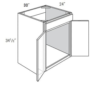 California - Sink Base Cabinet W/1 False Drawer & Butt Doors