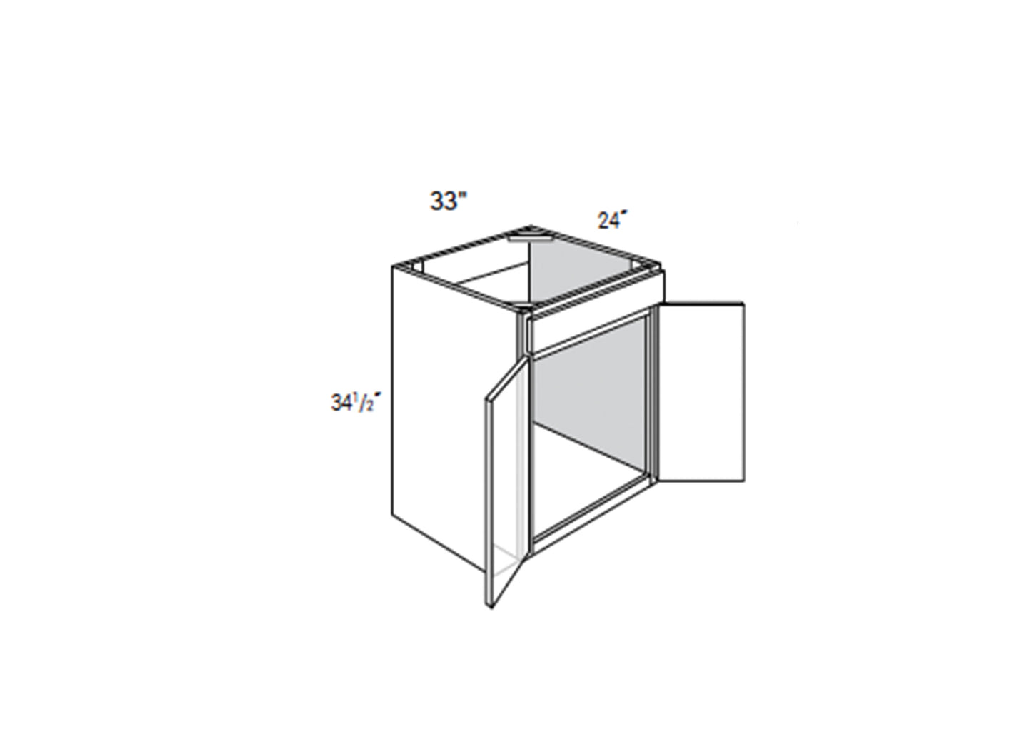 Essex - Sink Base Cabinet W/1 False Drawer & Butt Doors