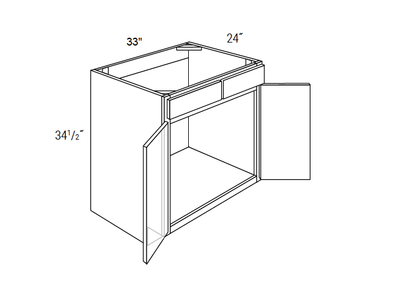 JAR Pillow - Sink Base Cabinet W/2 False Drawers & Butt Doors
