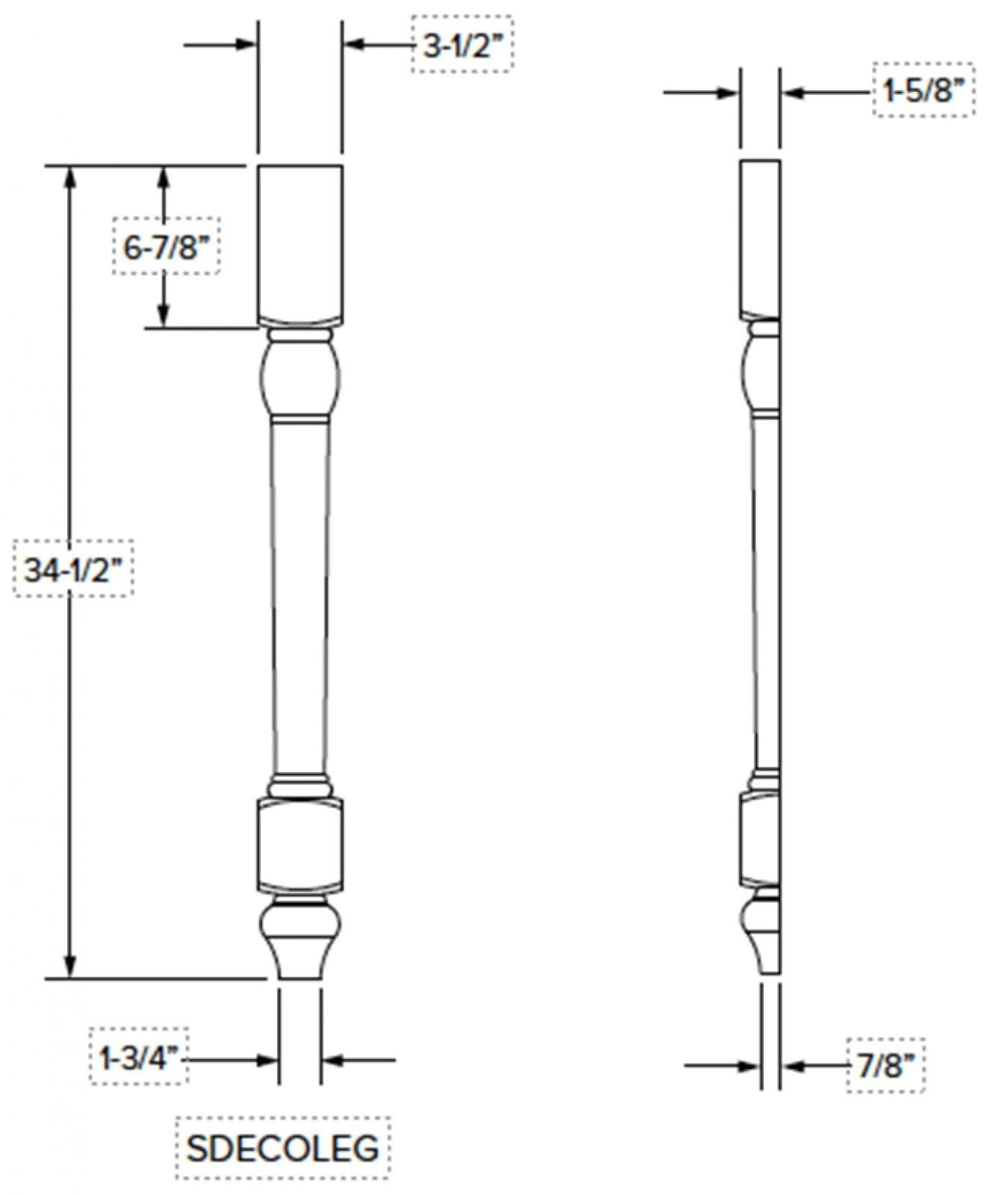 California - Cabinet Legs