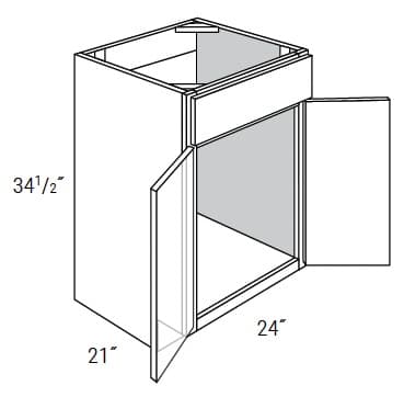 JAR Transitional - Vanity Sink Base W/1 False Drawer & Butt Doors