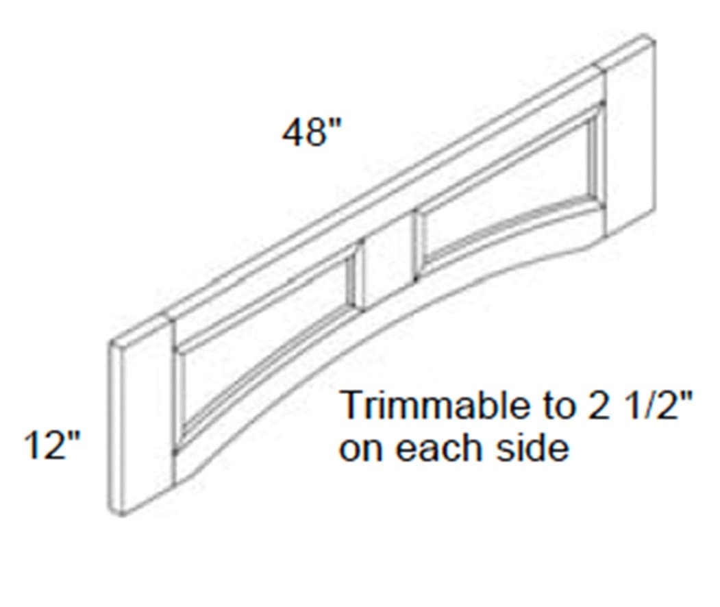 MX Shaker - Raised Panel Arch Valance