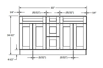Malibu - Vanity 3 Drawer Combo