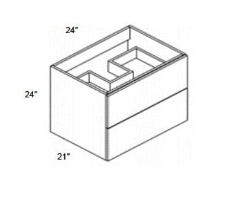 Alvic - Hanging Vanity Sink Base with 2 Drawers