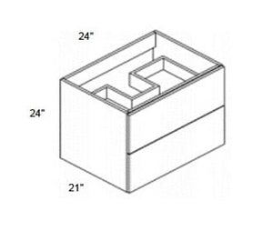 Alvic - Hanging Vanity Sink Base with 2 Drawers