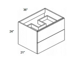 Alvic - Hanging Vanity Sink Base with 2 Drawers