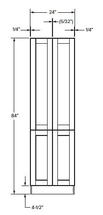 Malibu - Vanity 4 Door Linen Closet