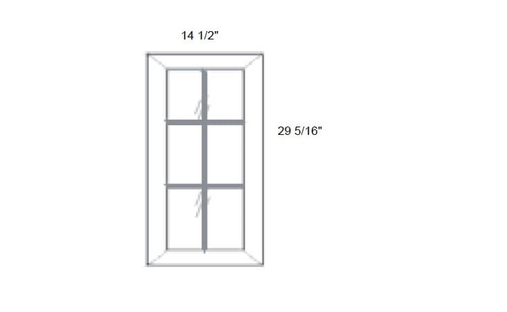 Gramercy - Mullion Style Clear Glass Single Door