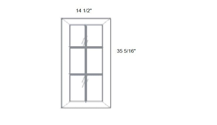 Gramercy - Mullion Style Clear Glass Single Door