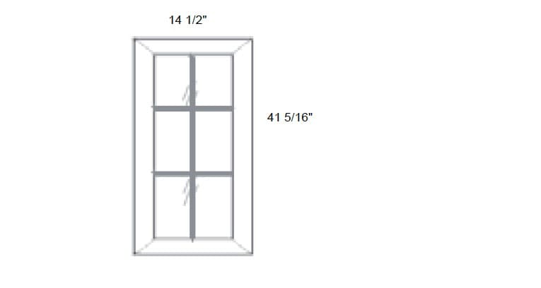 Gramercy - Mullion Style Clear Glass Single Door