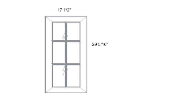 Gramercy - Mullion Style Clear Glass Single Door
