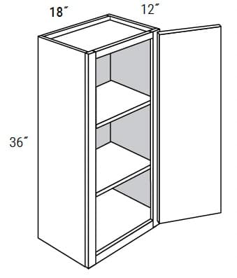 Amesbury Recessed - Wall Single Door 36" Tall