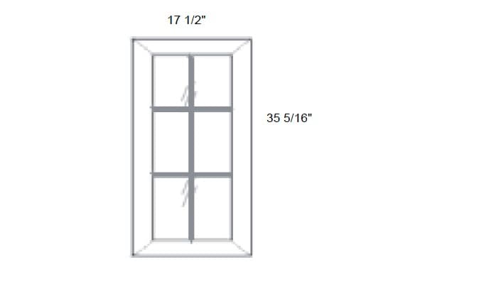 Gramercy - Mullion Style Clear Glass Single Door