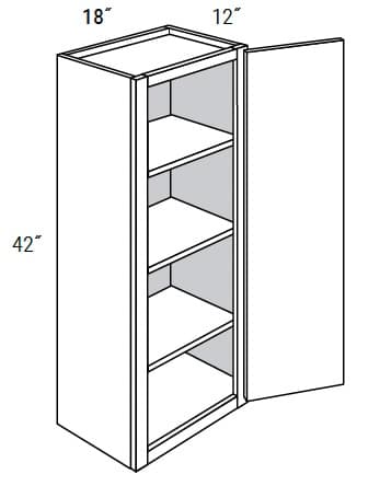 Amesbury Recessed - Wall Single Door 42" Tall