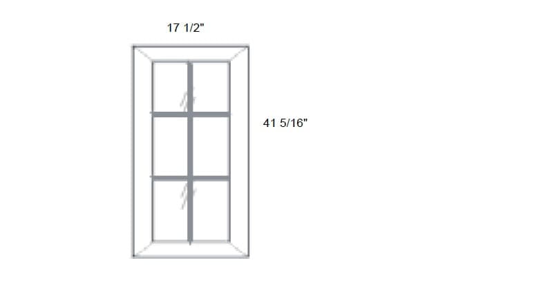 Gramercy - Mullion Style Clear Glass Single Door