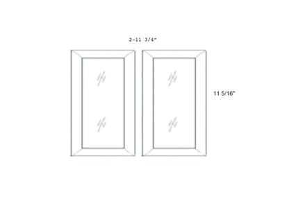 MX Recessed - No Mullion Style Clear Glass Butt Doors