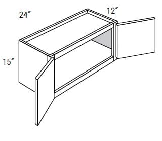 Yarmouth Slab - Wall Double Doors W/ 2 Butt Doors 15" Tall
