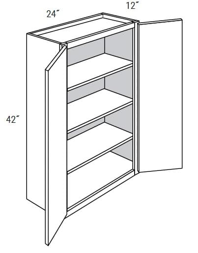 Yarmouth Slab - Wall Double Doors W/Butt Doors 42" Tall