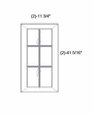 Gramercy - Mullion Style Clear Glass Butt Doors