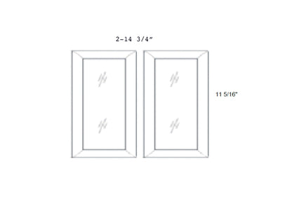 MX Recessed - No Mullion Style Clear Glass Butt Doors