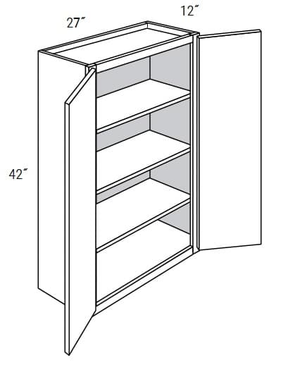 Yarmouth Slab - Wall Double Doors W/Butt Doors 42" Tall