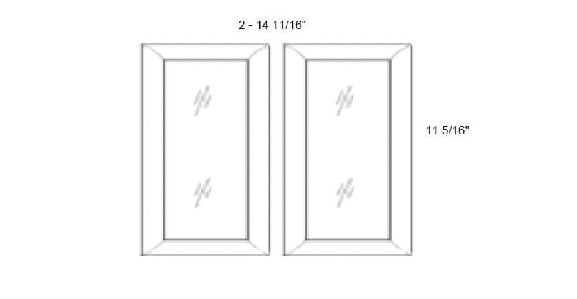 Petit - No Mullion Style Clear Glass Butt Doors
