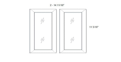 MX Recessed - No Mullion Style Clear Glass Butt Doors