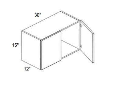 Trends - Wall Double Doors W/ 2 Butt Doors 15" Tall