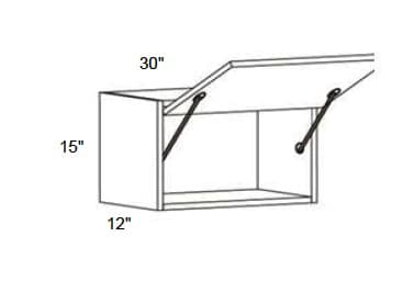 Trends - Wall Single Door Lift Up Cabinet 15" Tall