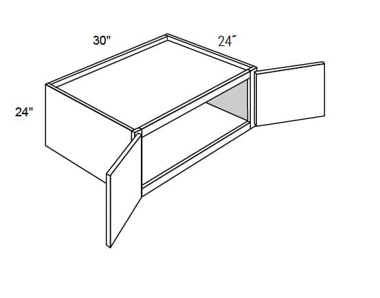 JAR Raised - Wall Cabinets 2 Doors 24" Deep & Butt Doors