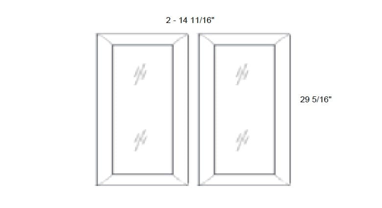 Petit - No Mullion Style Clear Glass Butt Doors