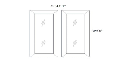 MX Recessed - No Mullion Style Clear Glass Butt Doors