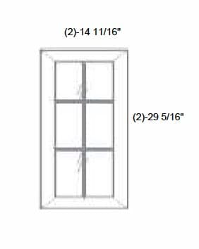 MX Recessed - Mullion Style Clear Glass Butt Doors