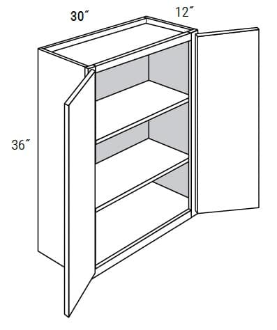Yarmouth Slab - Wall Double Doors W/Butt Doors 36" Tall