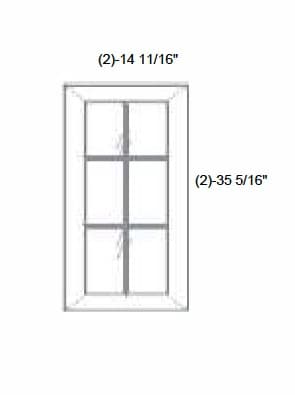 MX Recessed - Mullion Style Clear Glass Butt Doors