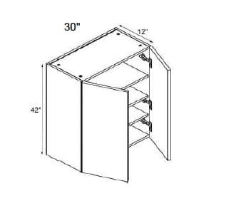 Trends - Wall Double Doors W/Butt Doors 42" Tall