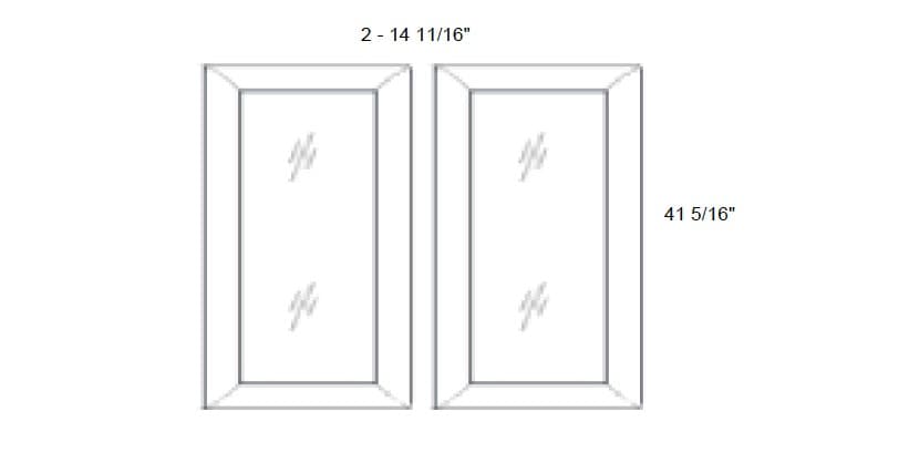 Petit - No Mullion Style Clear Glass Butt Doors