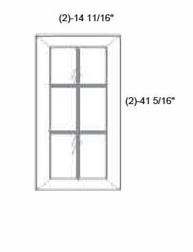MX Recessed - Mullion Style Clear Glass Butt Doors