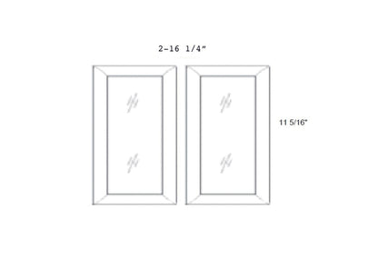 MX Recessed - No Mullion Style Clear Glass Butt Doors