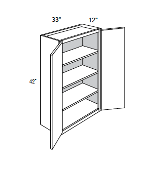Yarmouth Slab - Wall Double Doors W/Butt Doors 42" Tall