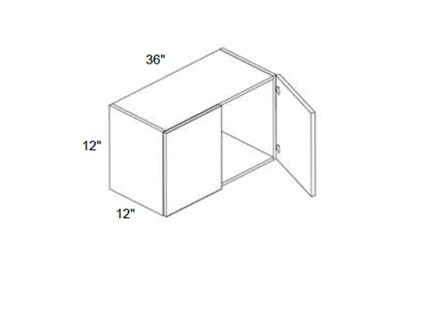 Trends - Wall Double Doors W/ 2 Butt Doors 12" Tall
