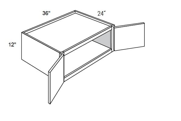 JAR Raised - Wall Cabinets 2 Doors 24" Deep & Butt Doors