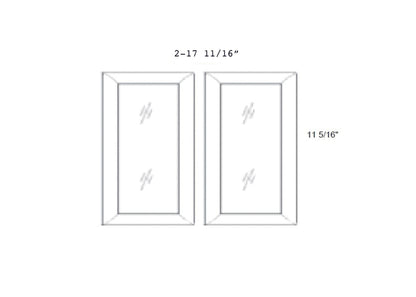 MX Recessed - No Mullion Style Clear Glass Butt Doors