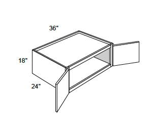 Amesbury Recessed - Wall Refrigerator Cabinets 2 Doors 24" Deep W/Butt Doors