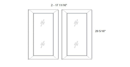 MX Recessed - No Mullion Style Clear Glass Butt Doors