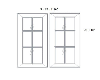 MX Recessed - Mullion Style Clear Glass Butt Doors