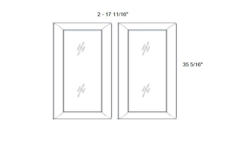Petit - No Mullion Style Clear Glass Butt Doors
